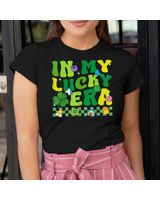 In My Lucky Era Patricks Day Shamrock Lucky Charm Men Women Shirt Unisex Standard T-Shirt black s