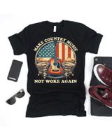 Make Country Music Not Woke Again Shirt Unisex Standard T-Shirt black s